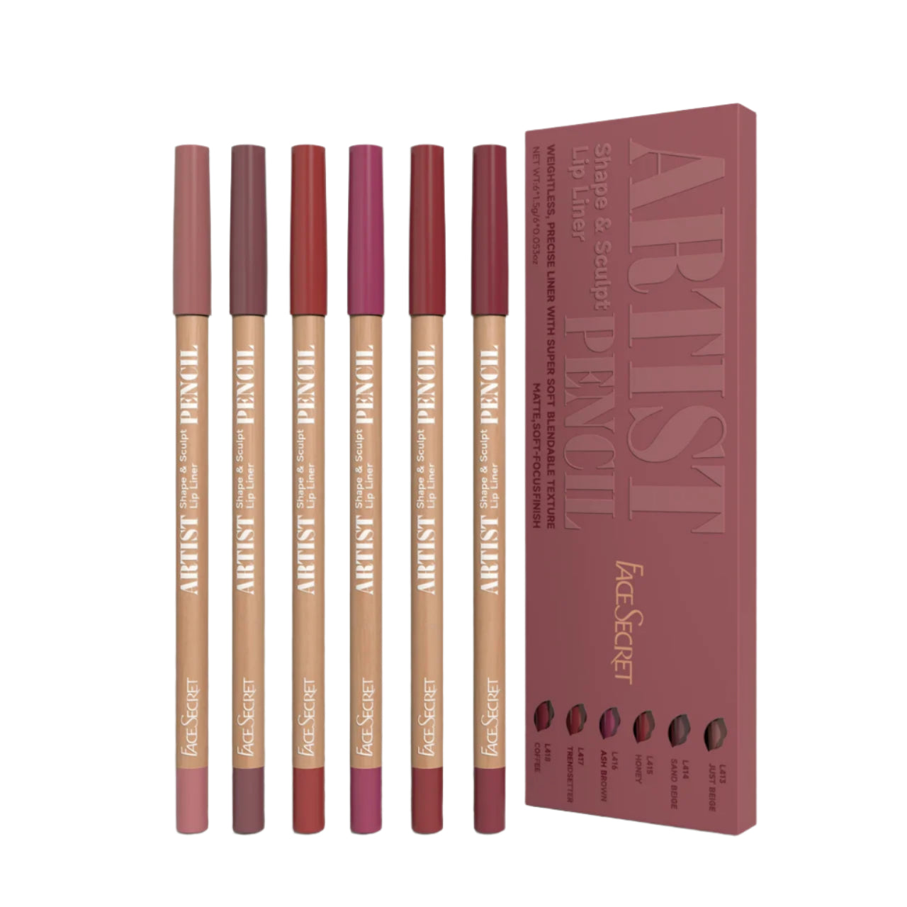 Face Secret Artist Shape & Sculpt Lip Liner Pencil Set